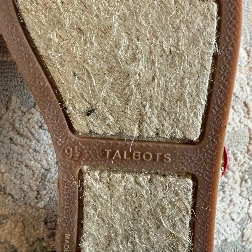 Talbots Red Espadrille Sandals Size 9.5M - Picture 5 of 7